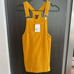 Forever 21 Girls Mustard Corduroy Overall Dress 11/12